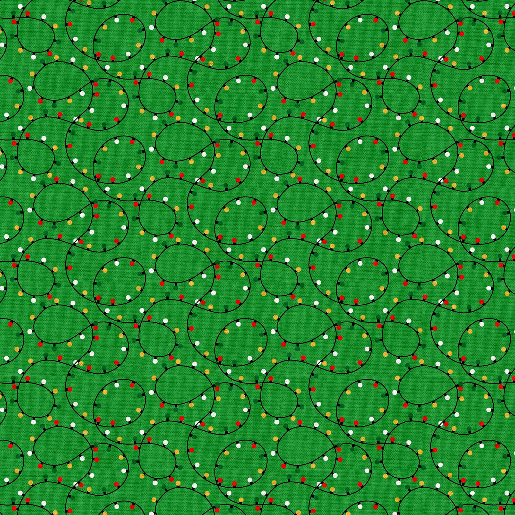 Fabric Editions Holiday Lights Cotton Fabric